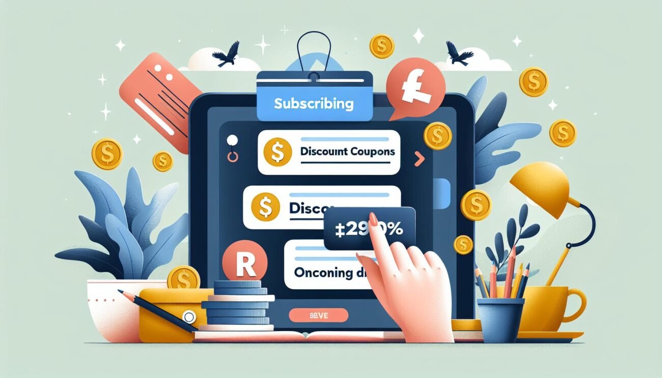 استخدام كوبونات الخصم عند الاشتراك