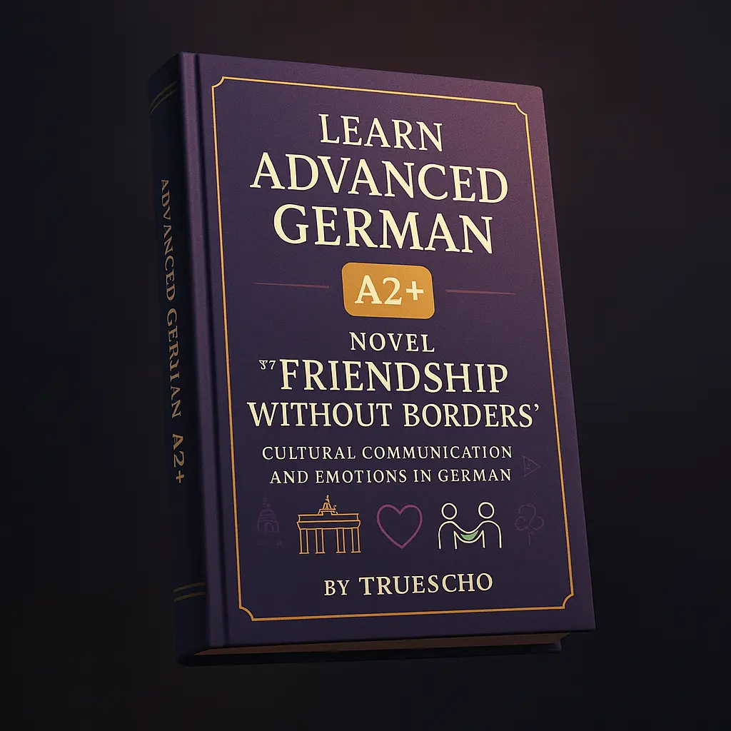german_a2plus_book تعلم الألمانية المتقدم A2+: رواية "صداقة بلا حدود" - التواصل الثقافي والمشاعر بالألمانية - الصورة 1